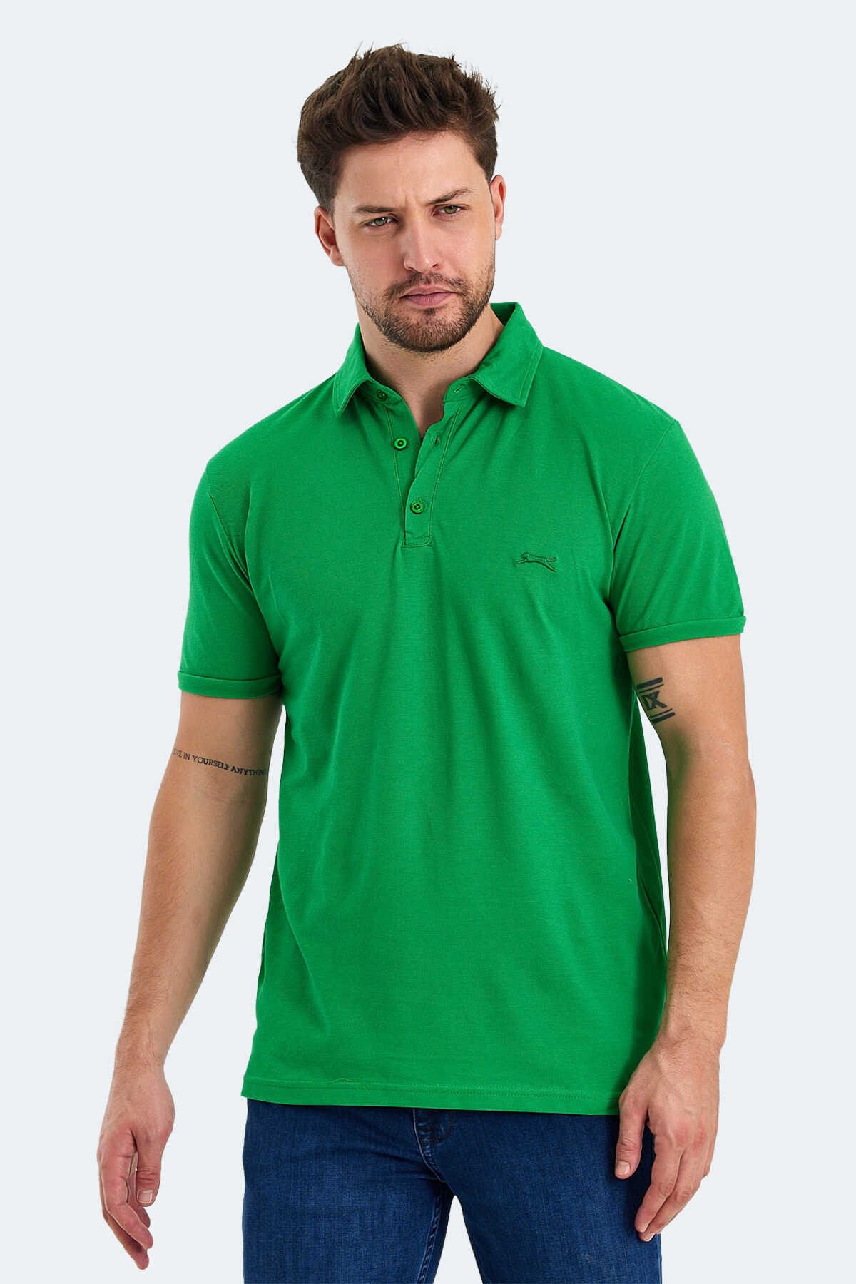 Slazenger KLASSE 3 LÜ SET Erkek Polo Yaka Yeşil - Nane - Mercan Tişört - 2