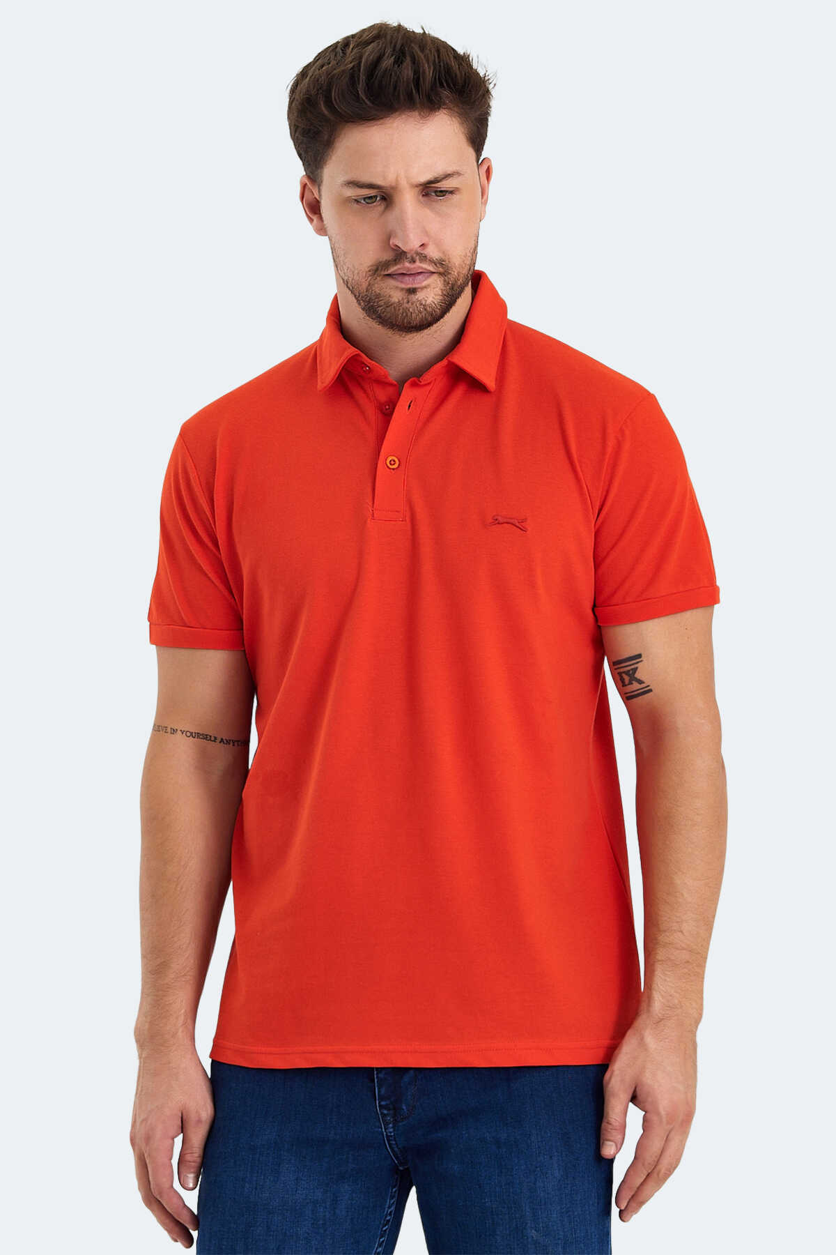 Slazenger KLASSE 3 LÜ SET Erkek Polo Yaka Yeşil - Nane - Mercan Tişört - 3