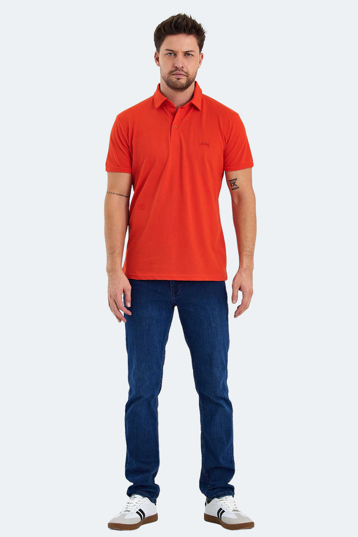 Slazenger KLASSE 3 LÜ SET Erkek Polo Yaka Yeşil - Nane - Mercan Tişört - 6