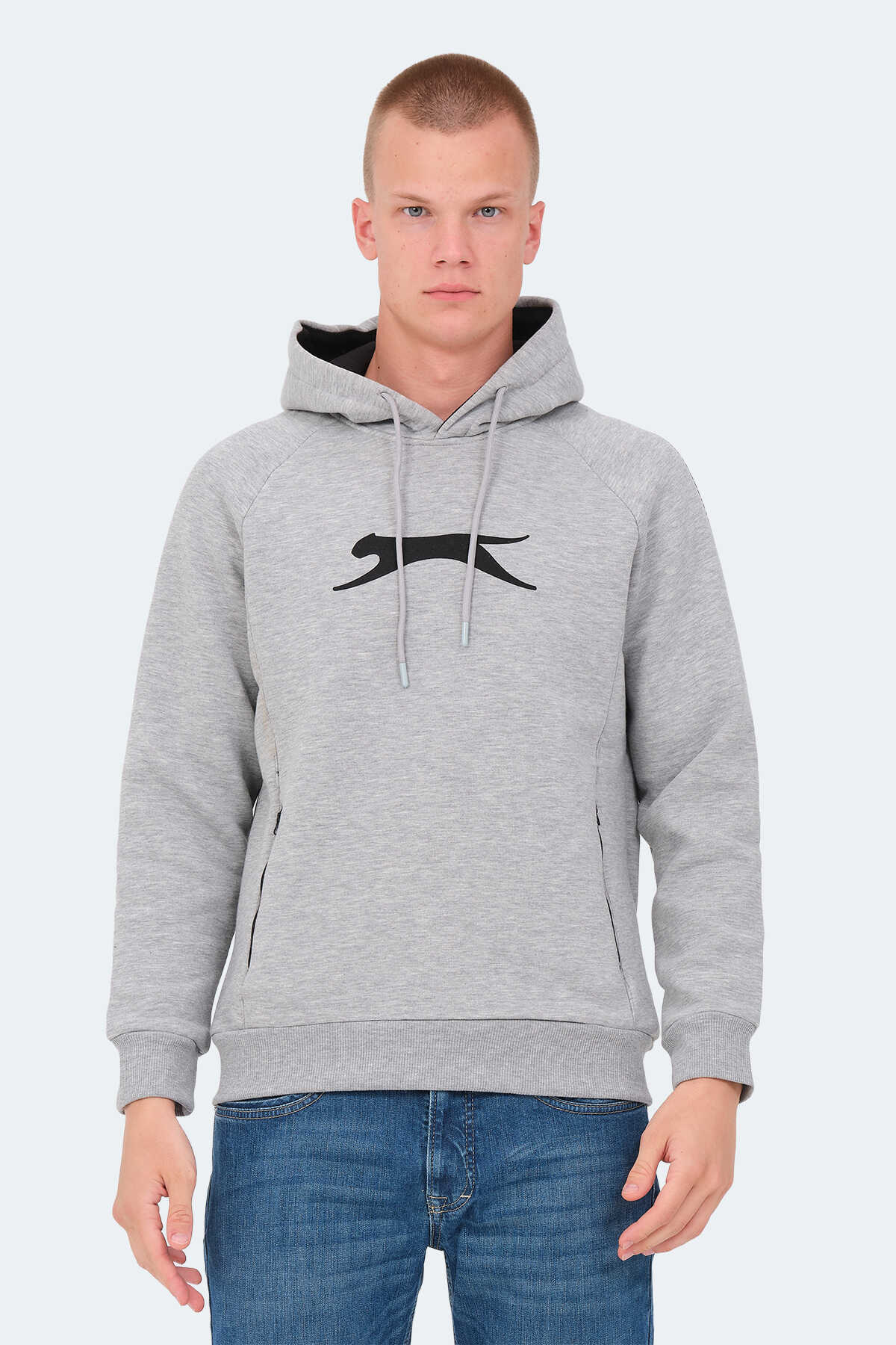Slazenger - Slazenger KNIFE I Erkek Sweatshirt Gri