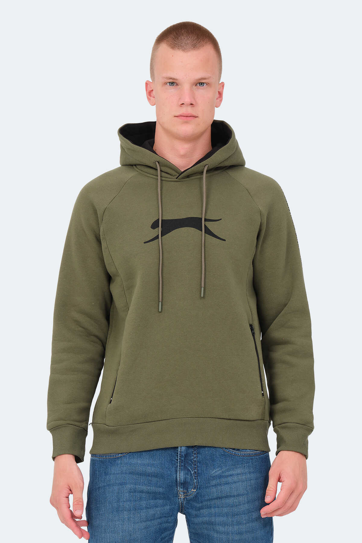 Slazenger - Slazenger KNIFE I Erkek Sweatshirt Haki