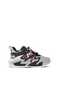 Slazenger - Slazenger KNIGHT I Unisex Çocuk Cırt Cırtlı Gri / Kırmızı Günlük Spor Ayakkabısı