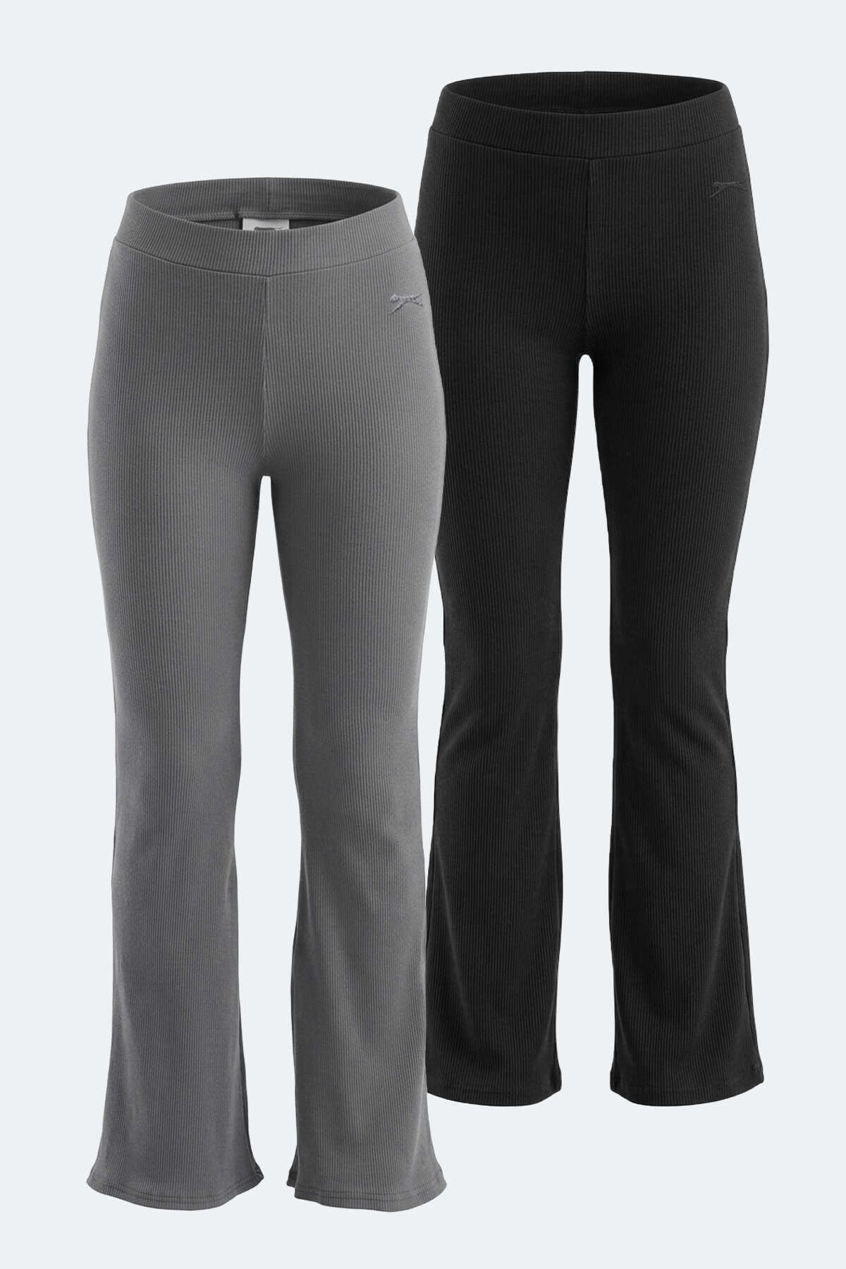 Slazenger - Slazenger KNOXY 2 Lİ SET Kadın Siyah - Koyu Gri Eşofman Altı