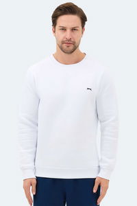 Slazenger - Slazenger KONNOR IN Erkek Beyaz Sweatshırt