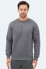 Slazenger - Slazenger KONNOR IN Erkek Koyu Gri Sweatshırt