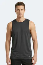 Slazenger - Slazenger KORBA Erkek Kolsuz Koyu Gri Tişört