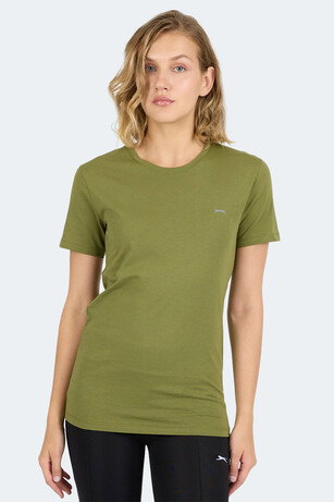 Slazenger KORNELI I Kadın Slim Fit Haki Tişört 