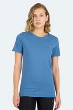 Slazenger - Slazenger KORNELI I Kadın Slim Fit Indigo Tişört Slazenger - Slazenger KORNELI I Kadın Slim Fit Indigo Tişört