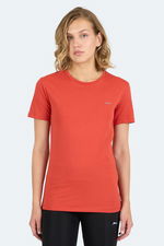 Slazenger - Slazenger KORNELI I Kadın Slim Fit Kiremit Tişört Slazenger - Slazenger KORNELI I Kadın Slim Fit Kiremit Tişört