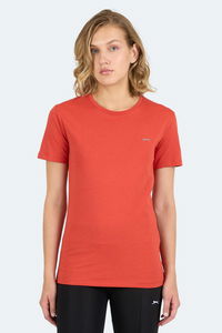 Slazenger - Slazenger KORNELI I Kadın Slim Fit Kiremit Tişört