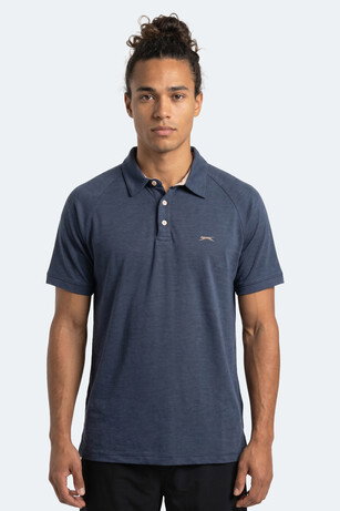 Slazenger KORS IN Erkek Polo Yaka Lacivert Tişört