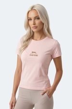 Slazenger - Slazenger KOSTA Kadın Baskılı Açık Pembe Tişört