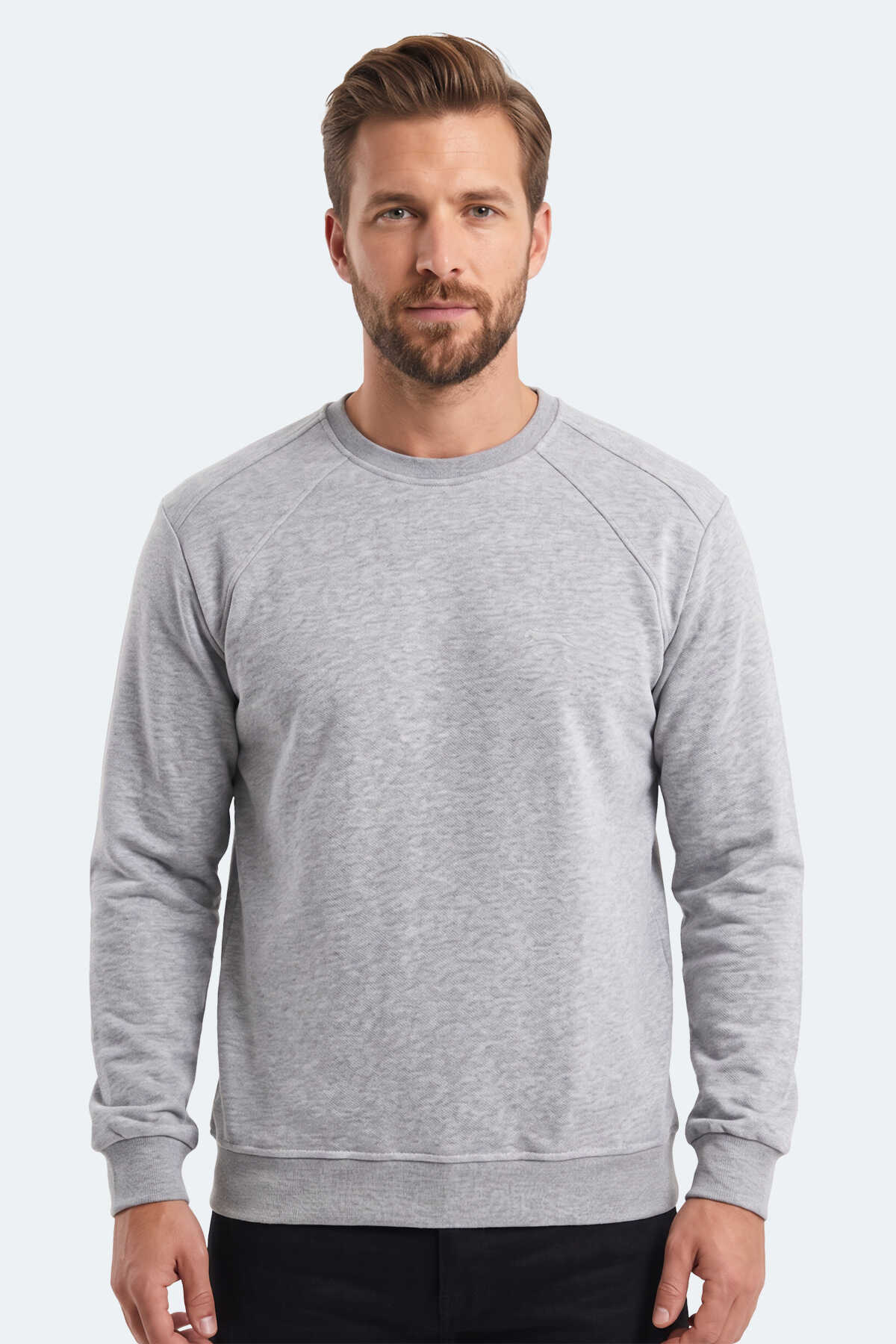 Slazenger - Slazenger KOVAN I Erkek Gri Sweatshırt