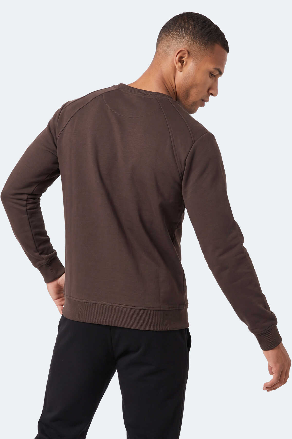 Slazenger KOVAN I Erkek Kahve Sweatshırt - 3
