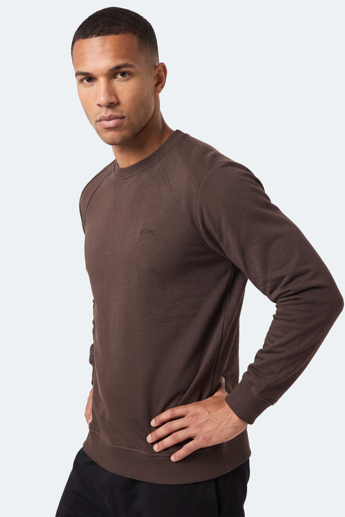 Slazenger KOVAN I Erkek Kahve Sweatshırt - 5