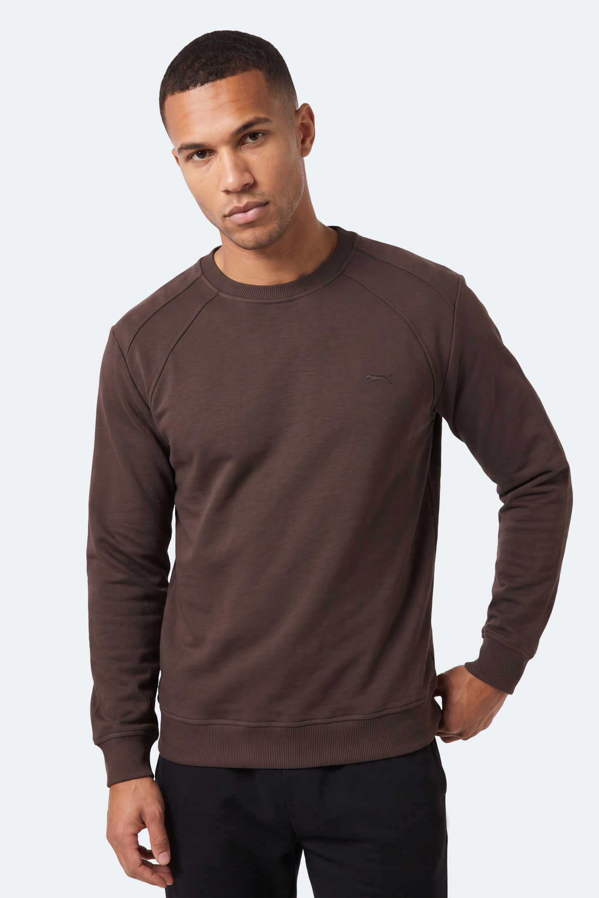 Slazenger KOVAN I Erkek Kahve Sweatshırt - 6