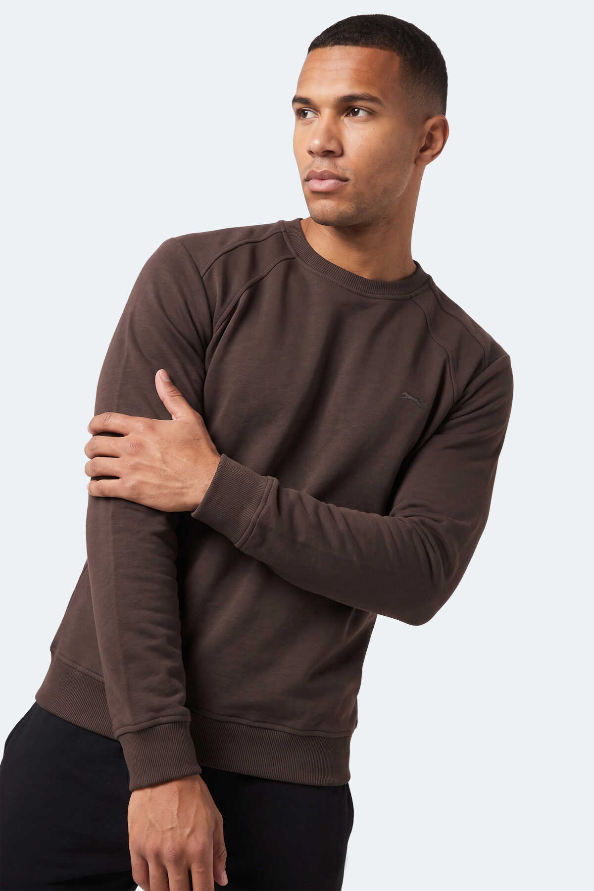Slazenger KOVAN I Erkek Kahve Sweatshırt - 7