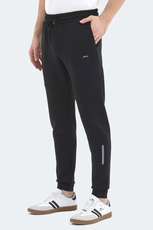 Slazenger KOX I Erkek Cepli Slim Fit Siyah Eşofman Altı 