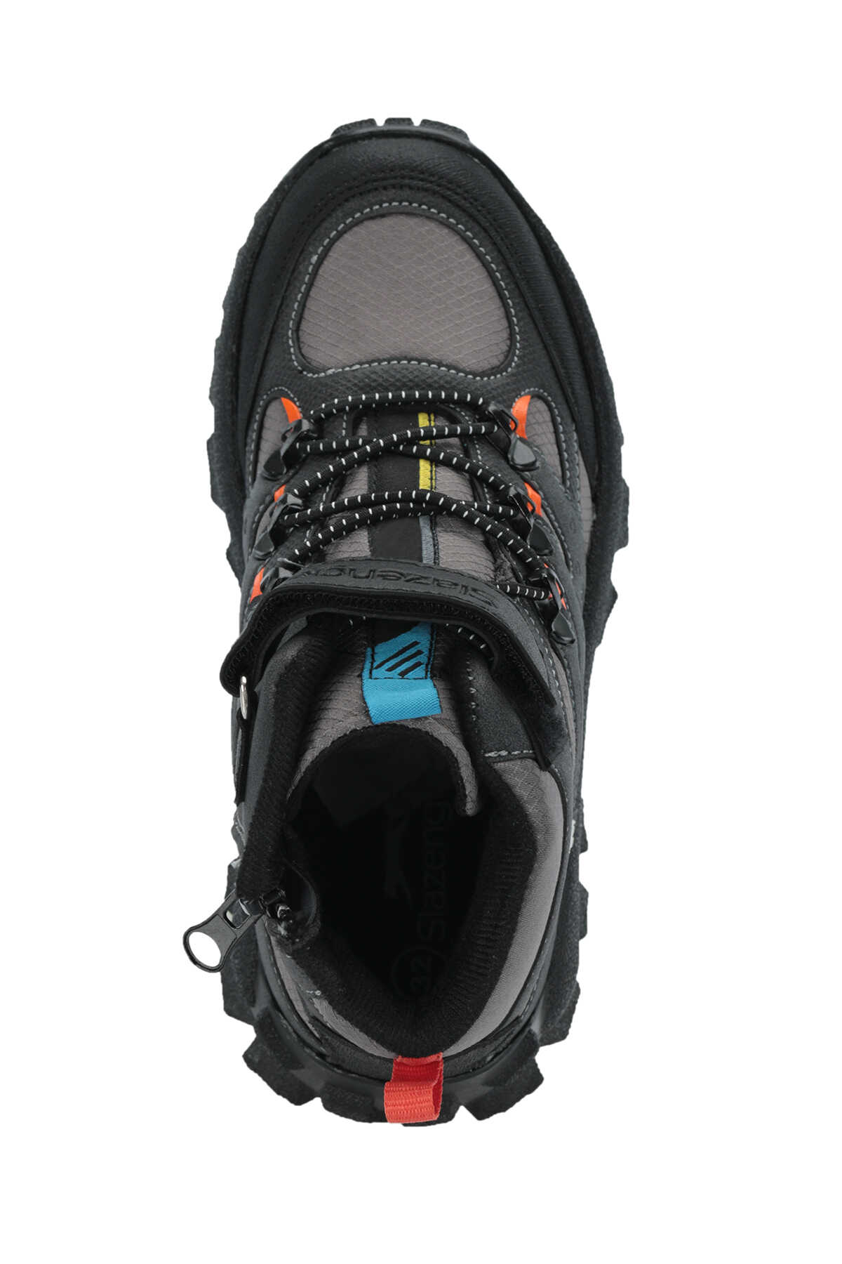 Slazenger KRAKEN I Unisex Çocuk Cırtlı Koyu Gri / Turuncu Bot - 5