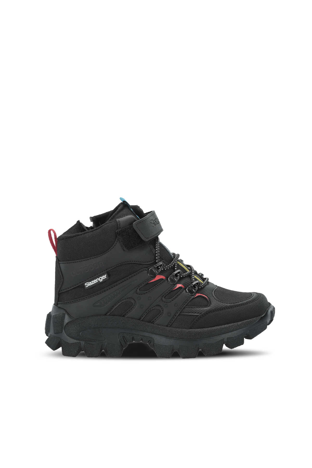 Slazenger KRAKEN I Unisex Çocuk Cırtlı Siyah / Kırmızı Bot (1)