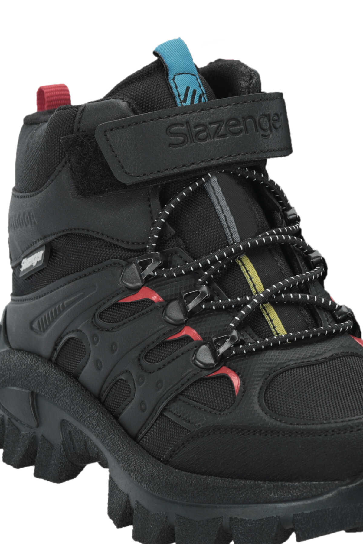 Slazenger KRAKEN I Unisex Çocuk Cırtlı Siyah / Kırmızı Bot - 4