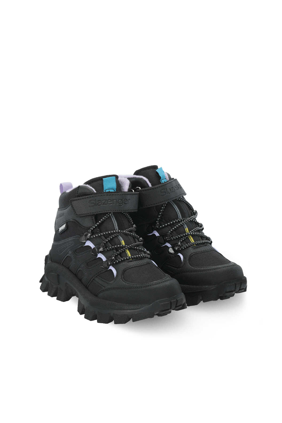 Slazenger KRAKEN I Unisex Çocuk Cırtlı Siyah / Mor Bot - 2