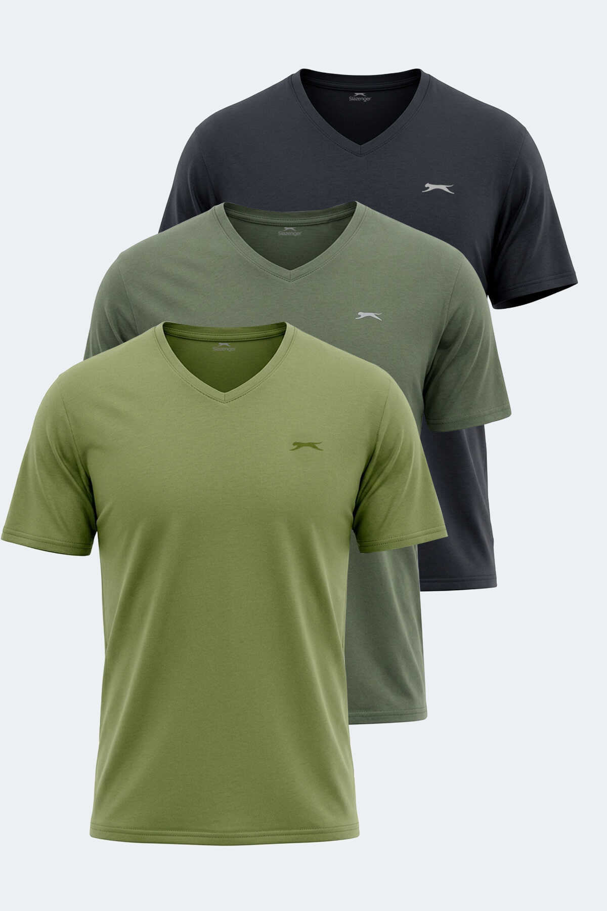 Slazenger - Slazenger KRAKKER 3 lü Set Erkek Tişört