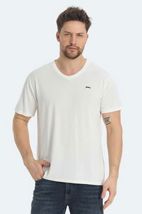 Slazenger - Slazenger KRAKKER Erkek V Yaka Ekru Tişört Slazenger - Slazenger KRAKKER Erkek V Yaka Ekru Tişört