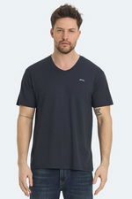 Slazenger - Slazenger KRAKKER Erkek V Yaka Koyu Gri Tişört