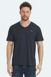 Slazenger - Slazenger KRAKKER Erkek V Yaka Koyu Gri Tişört