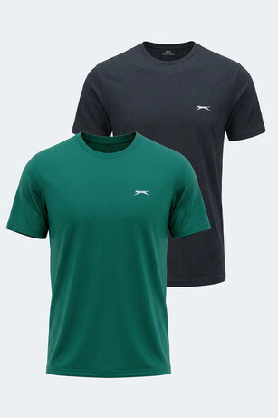 Slazenger KRATER 2 li Set Erkek  Koyu Gri - Yeşil Tişört 