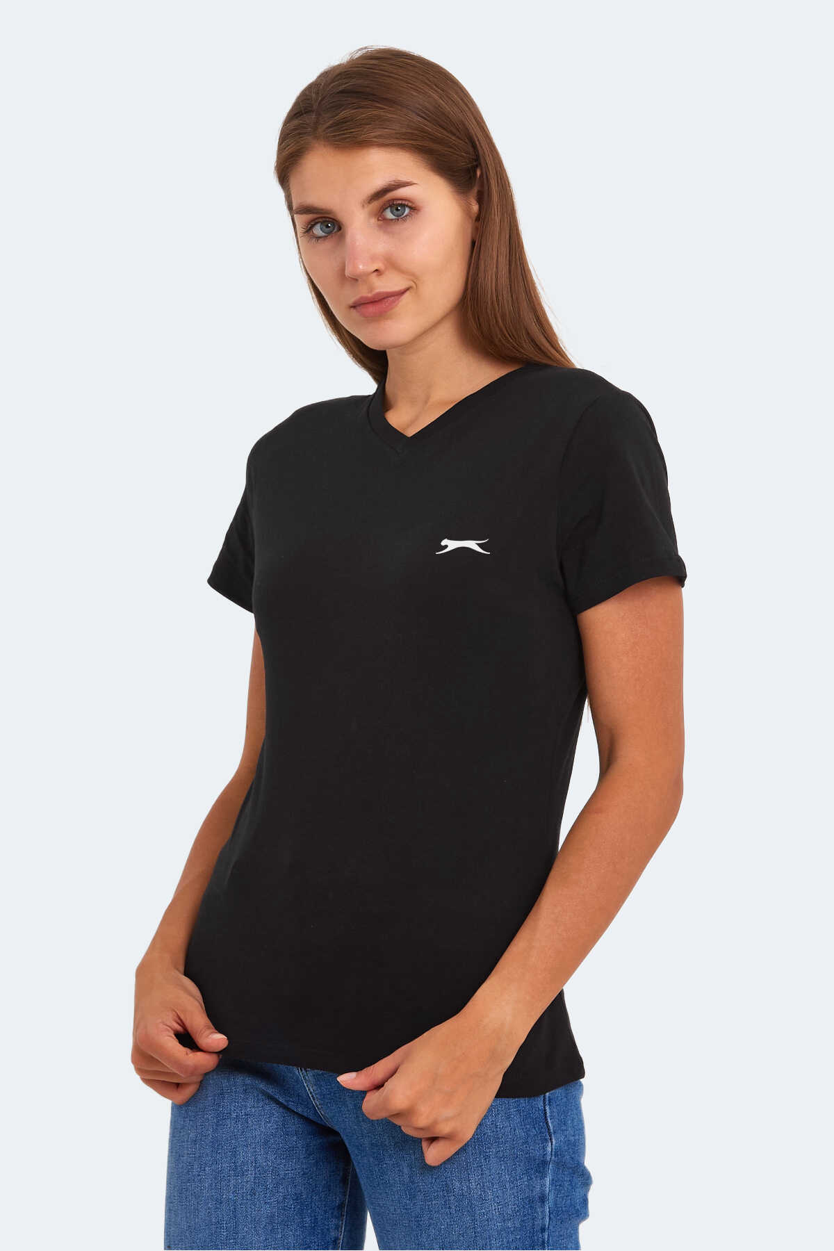 Slazenger KRISTEN I Kadın V Yaka Siyah Tişört Slazenger KRISTEN I Kadın V Yaka Siyah Tişört