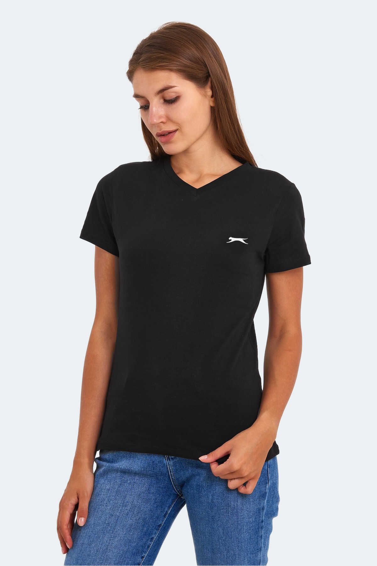 Slazenger KRISTEN I Kadın V Yaka Siyah Tişört Slazenger KRISTEN I Kadın V Yaka Siyah Tişört