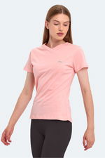 Slazenger - Slazenger KRISTEN I Kadın V Yaka Somon Tişört Slazenger - Slazenger KRISTEN I Kadın V Yaka Somon Tişört