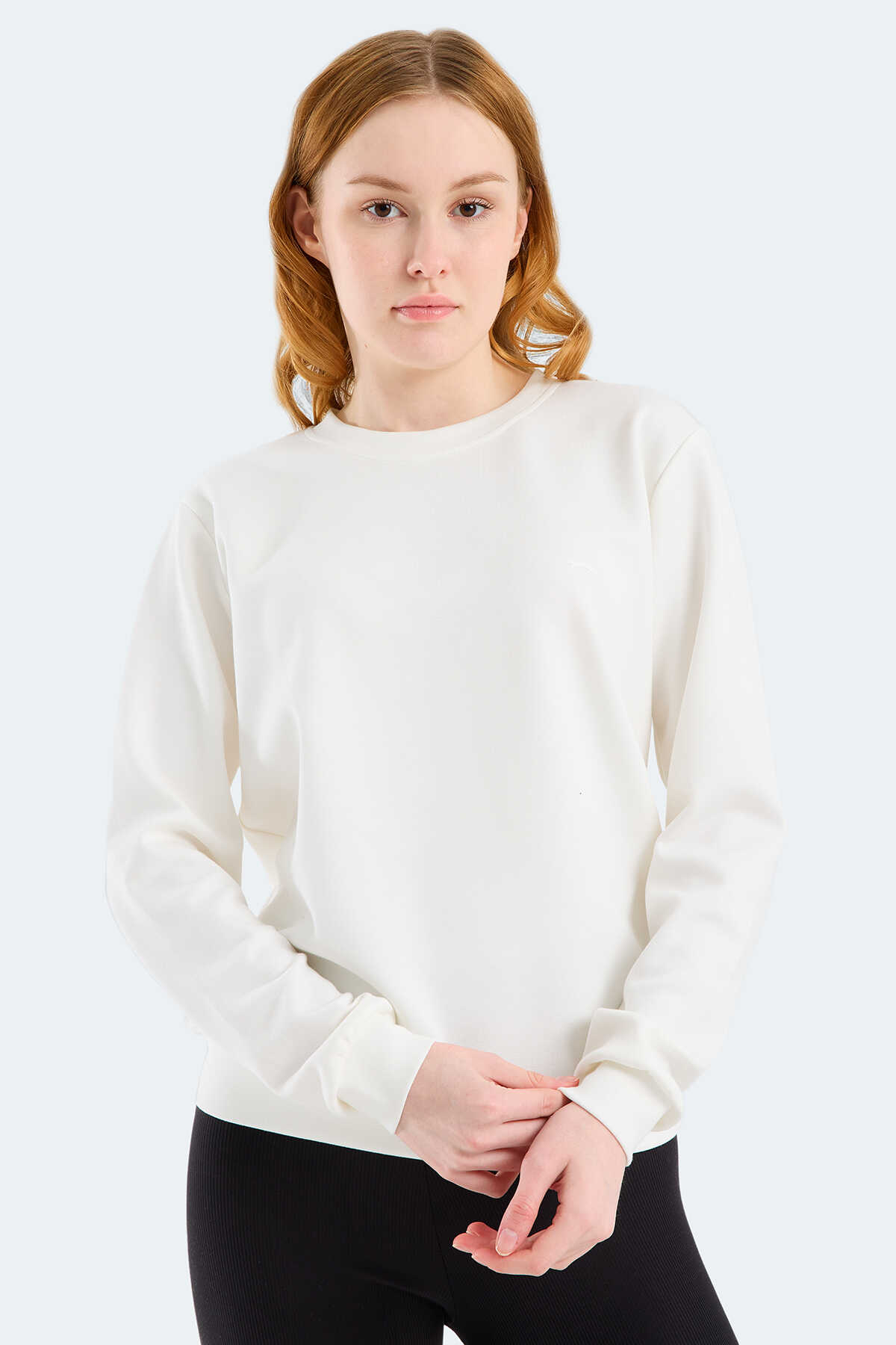 Slazenger - Slazenger KRISTIA I Kadın Ekru Sweatshırt