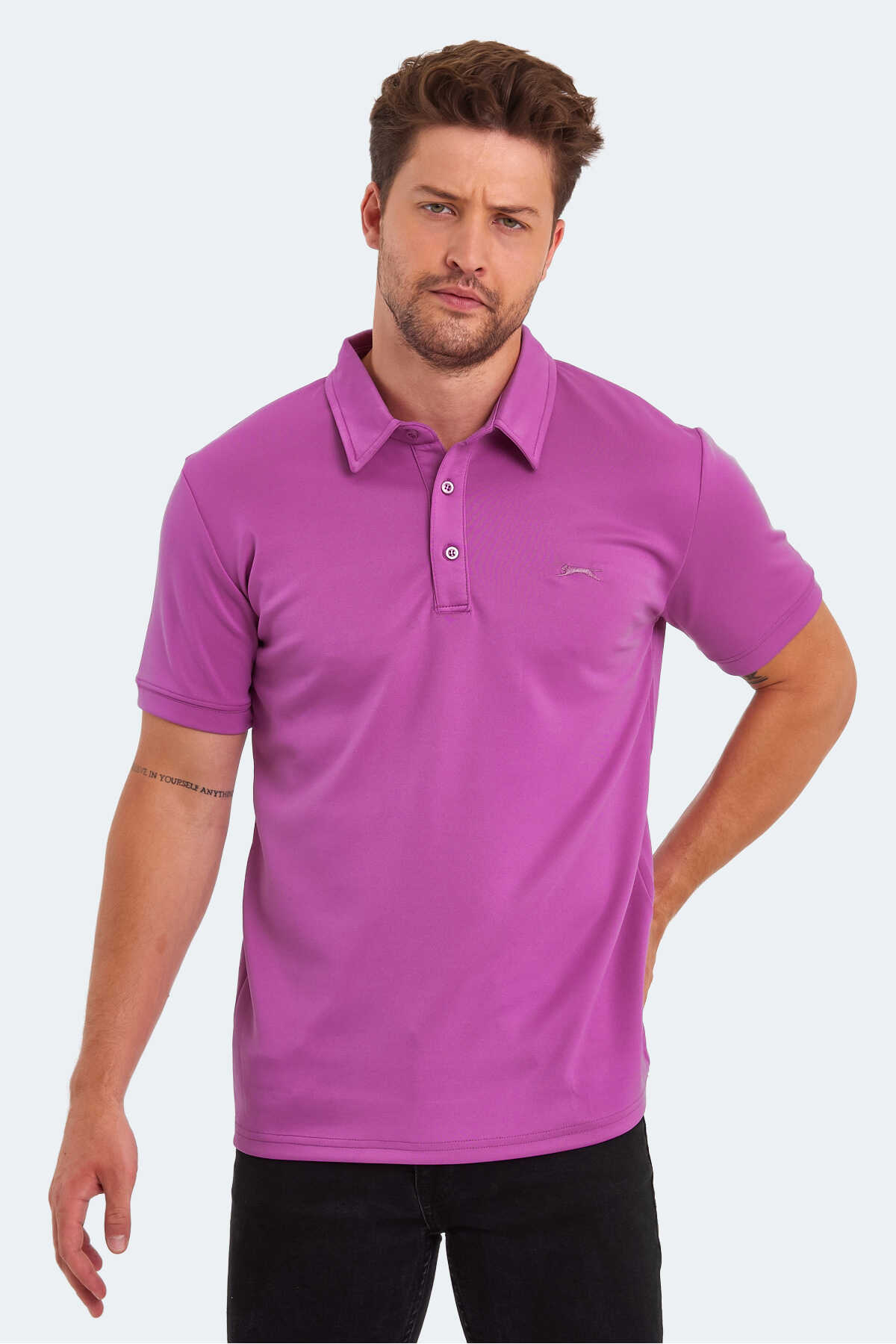 Slazenger - Slazenger KUGGA Erkek T-Shirt Mor