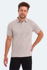 Slazenger - Slazenger KUGGA Erkek Taş Gri Tişört Slazenger - Slazenger KUGGA Erkek Taş Gri Tişört