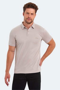 Slazenger - Slazenger KUGGA Erkek Taş Gri Tişört