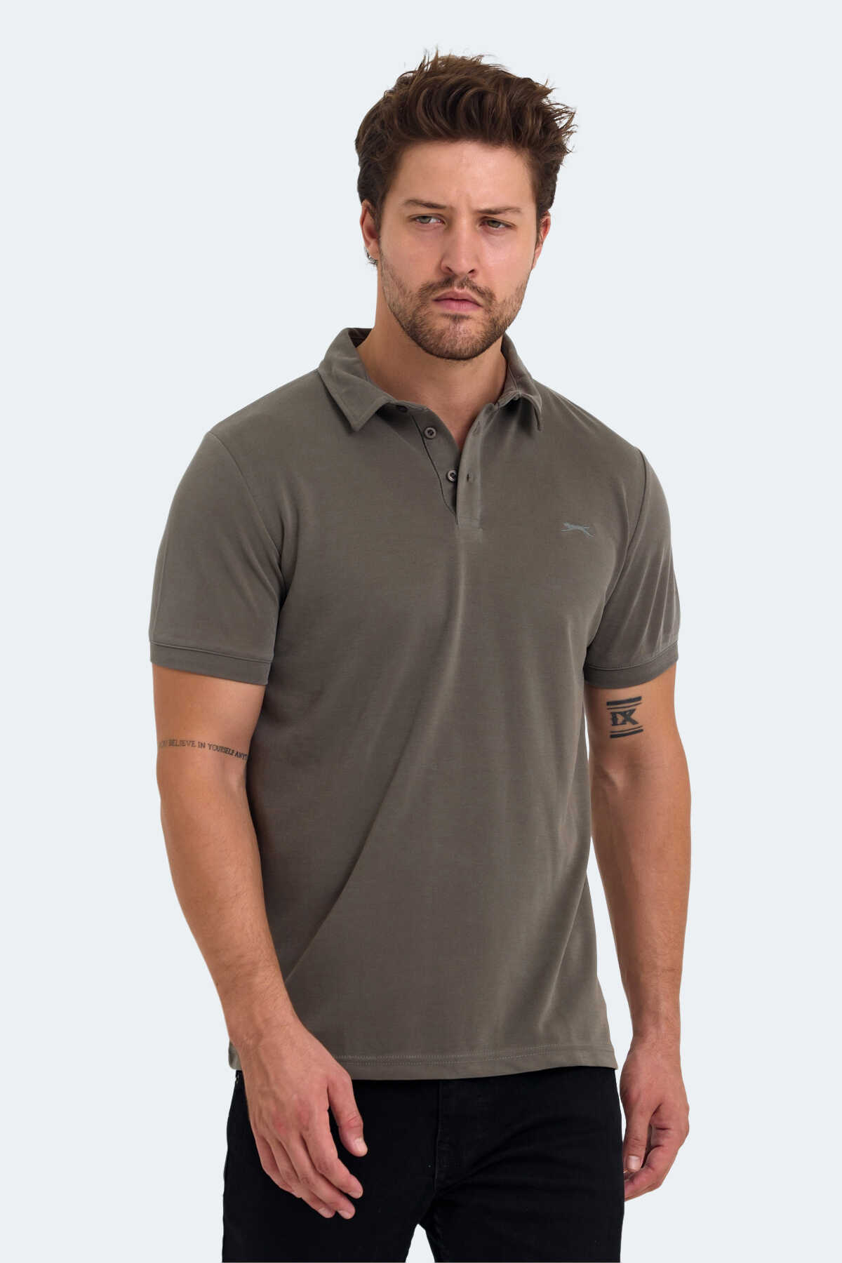 Slazenger - Slazenger KUGGA Erkek Tişört Haki