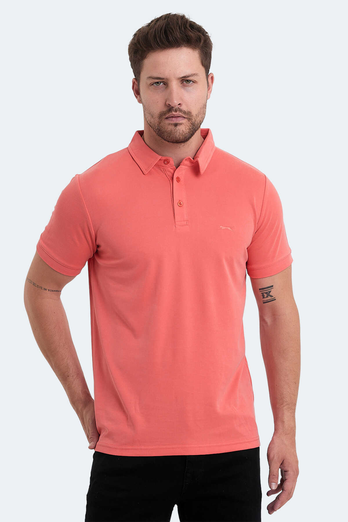 Slazenger - Slazenger KUGGA Erkek Tişört Mercan
