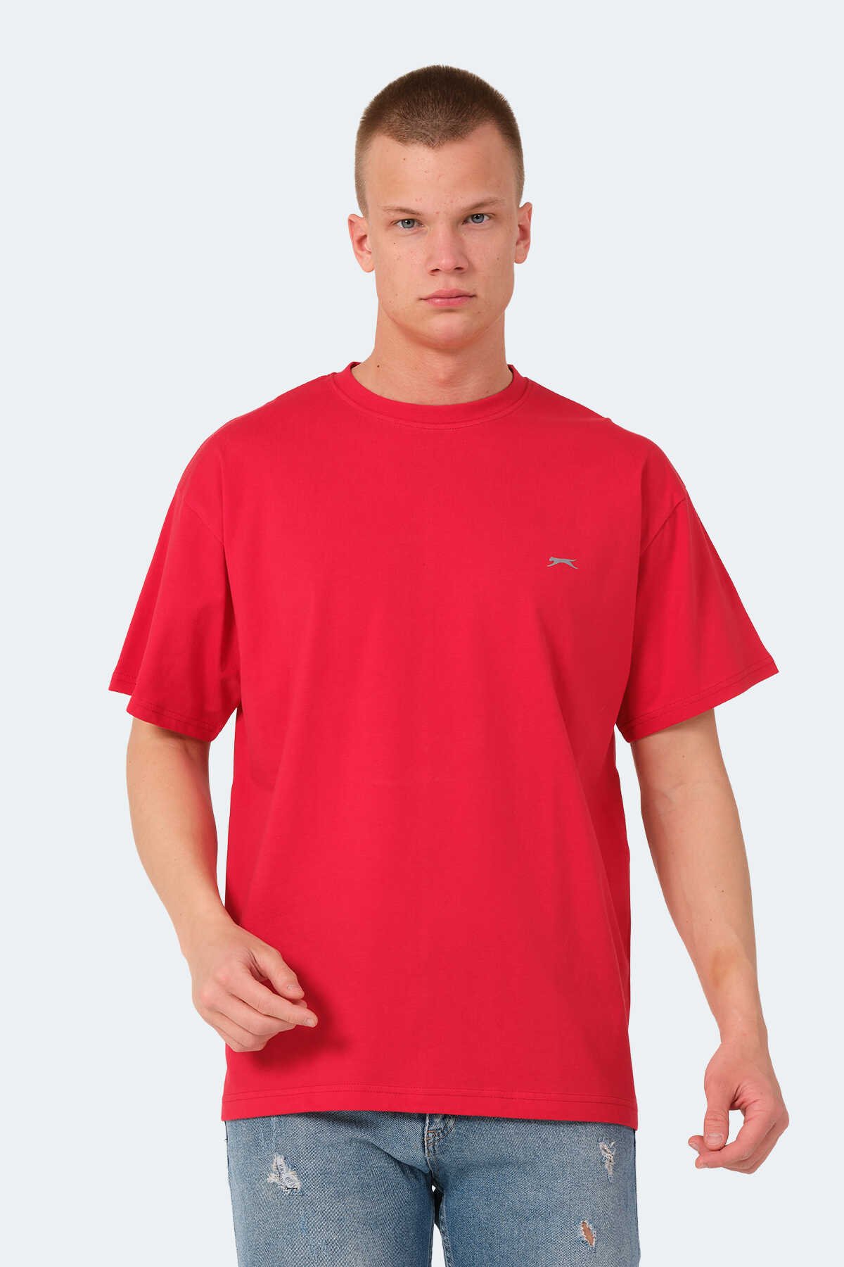 Slazenger - Slazenger KULANA OVER Erkek Tişört Kırmızı