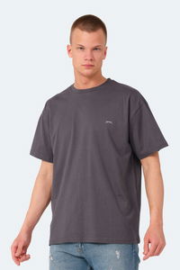 Slazenger - Slazenger KULANA Erkek Oversıze Koyu Gri Tişört Slazenger - Slazenger KULANA Erkek Oversıze Koyu Gri Tişört
