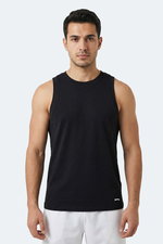 Slazenger - Slazenger KULAP Erkek Kolsuz Siyah Tişört