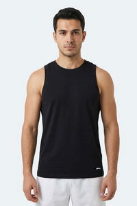 Slazenger - Slazenger KULAP Erkek Kolsuz Siyah Tişört