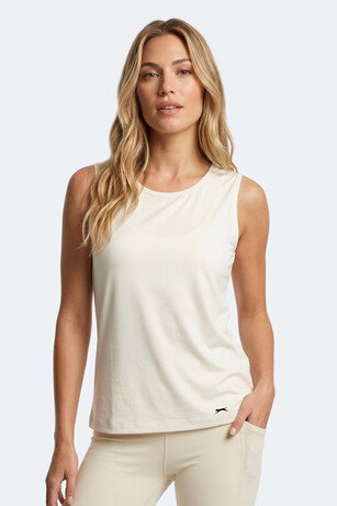 Slazenger KUNDE Kadın Kolsuz Ekru Atlet