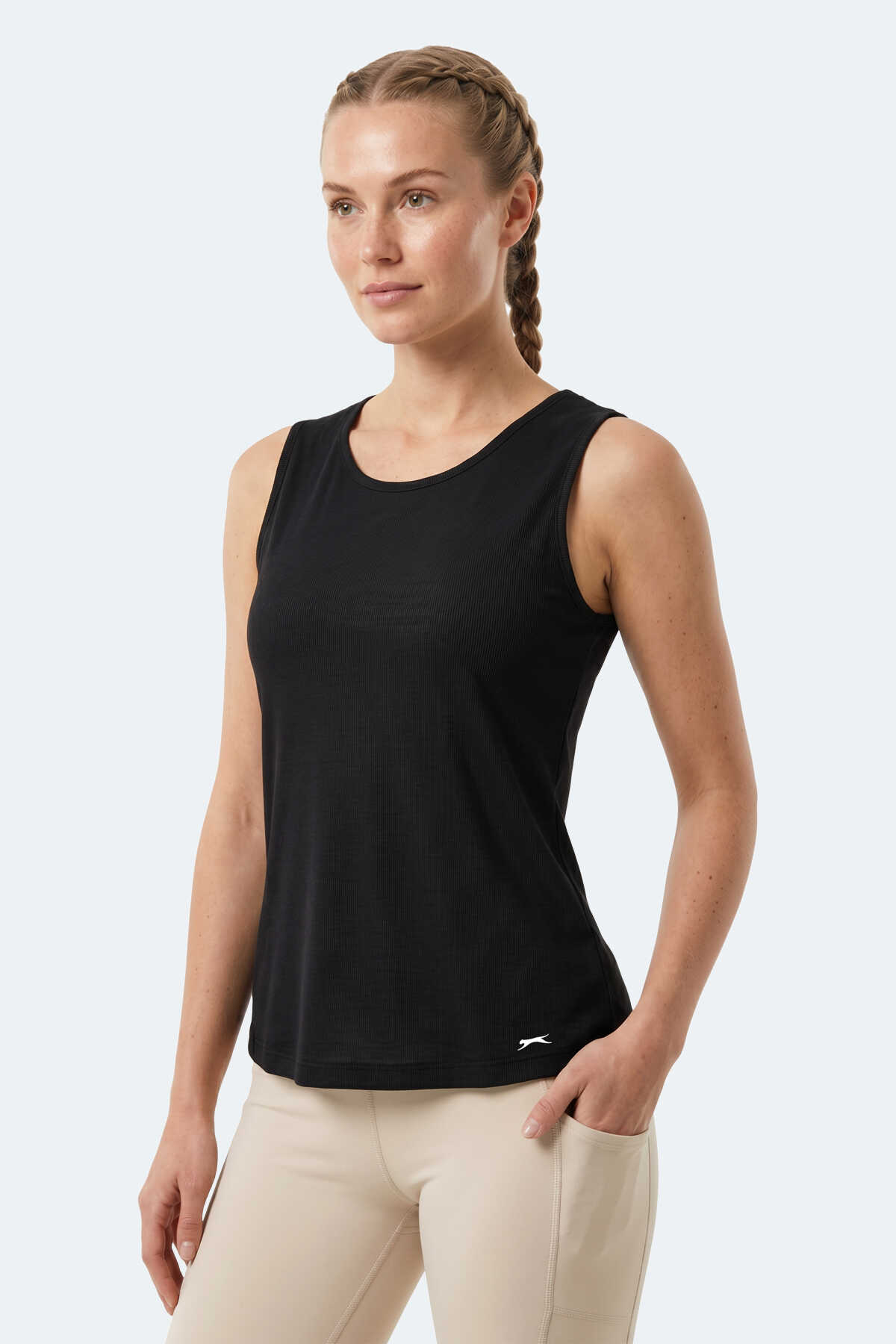 Slazenger - Slazenger KUNDE Kadın Kolsuz Siyah Atlet