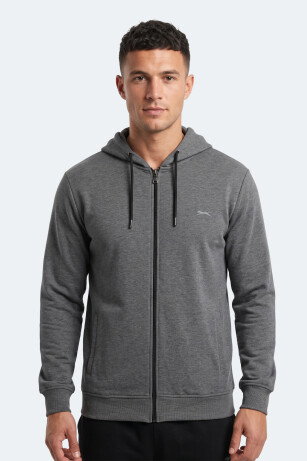 Slazenger KURTIS I Erkek Kapüşonlu Antrasit Sweatshırt