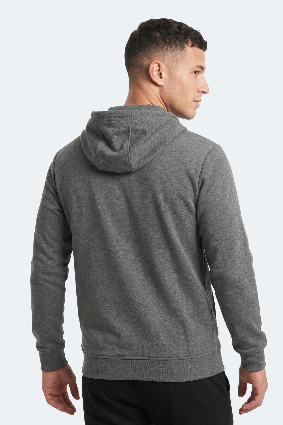 Slazenger KURTIS I Erkek Kapüşonlu Antrasit Sweatshırt - 6