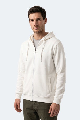 Slazenger KURTIS I Erkek Kapüşonlu Beyaz Sweatshırt