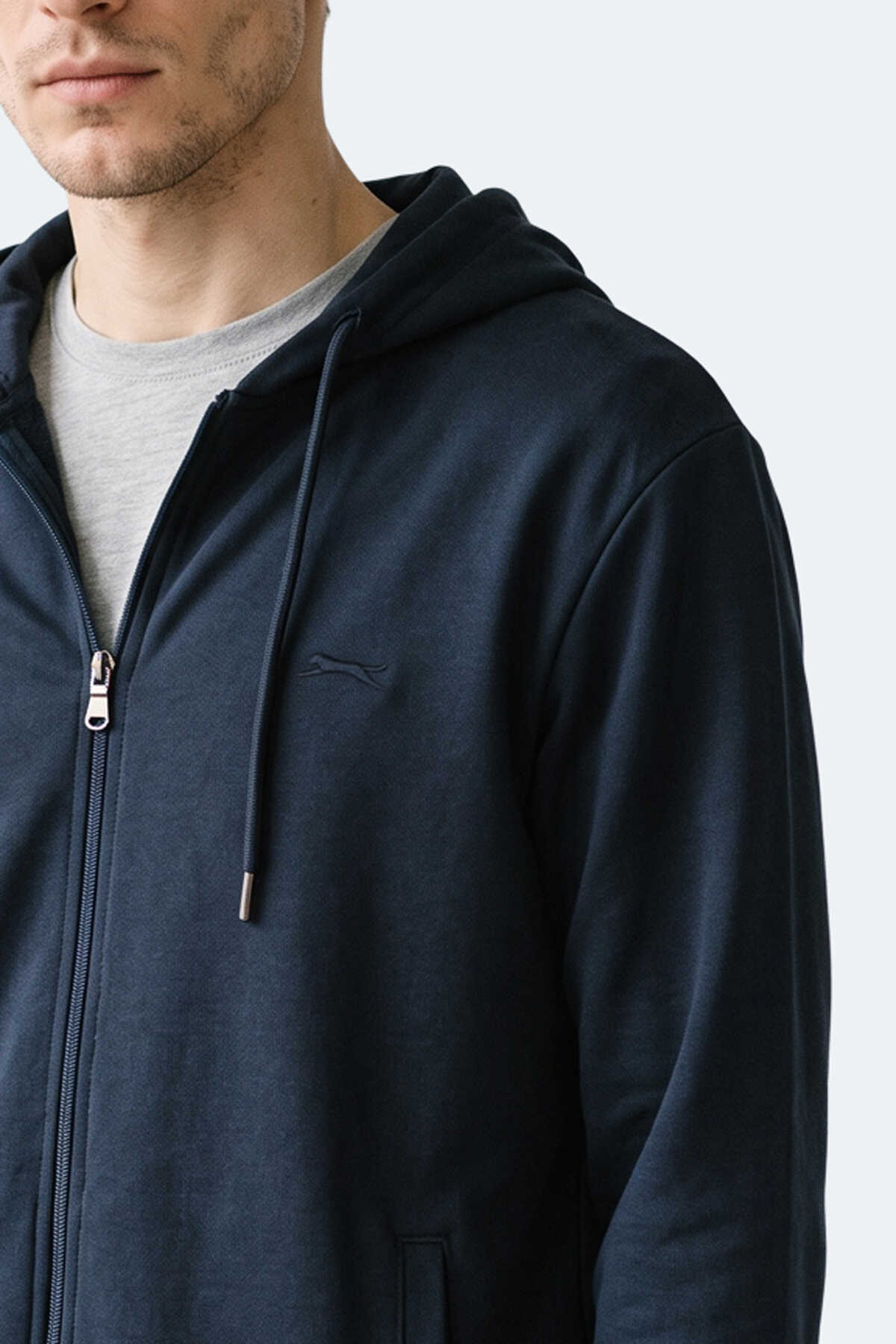Slazenger KURTIS I Erkek Kapüşonlu Lacivert Sweatshırt - 2